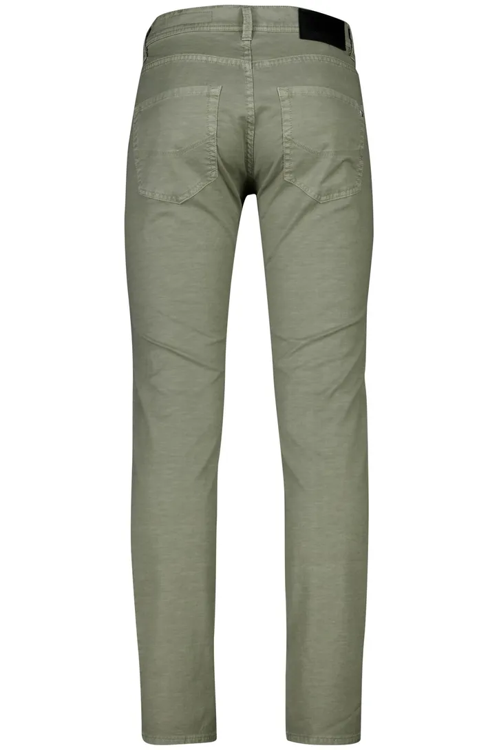 Pierre Cardin Pantalon 5-p groen katoen Lyon Tapered fit