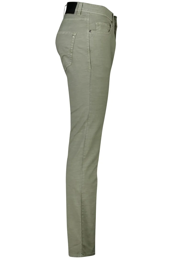 Pierre Cardin Pantalon 5-p groen katoen Lyon Tapered fit