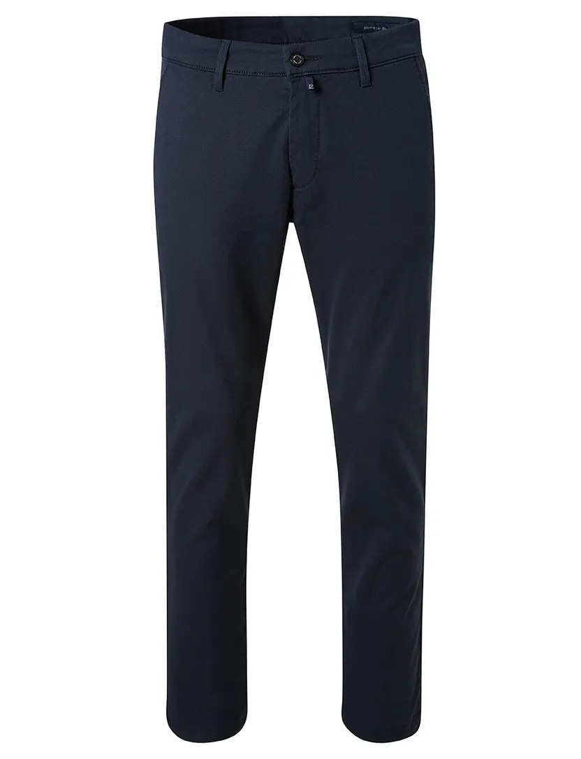 katoenen Pierre Cardin pantalon donkerblauw normale fit