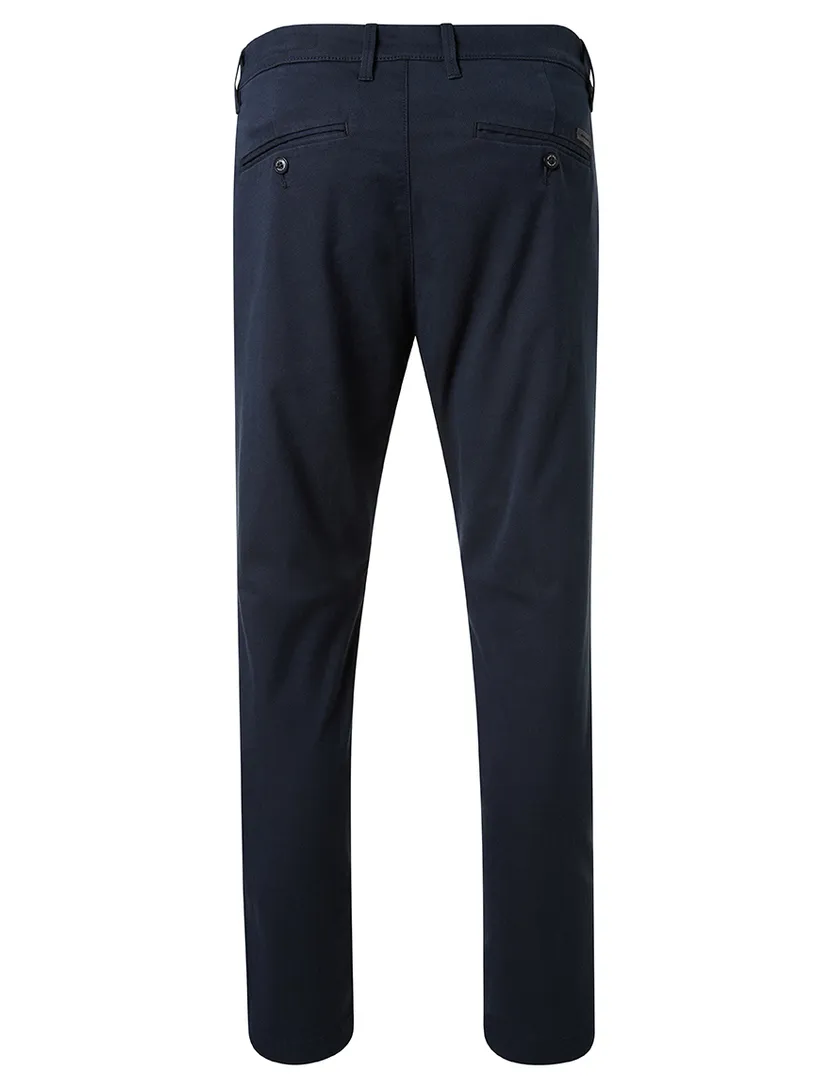 katoenen Pierre Cardin pantalon donkerblauw normale fit
