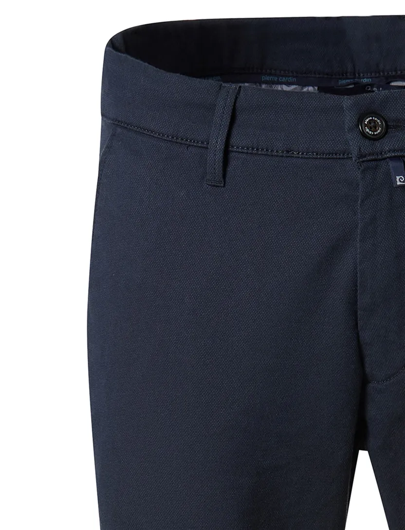 katoenen Pierre Cardin pantalon donkerblauw normale fit