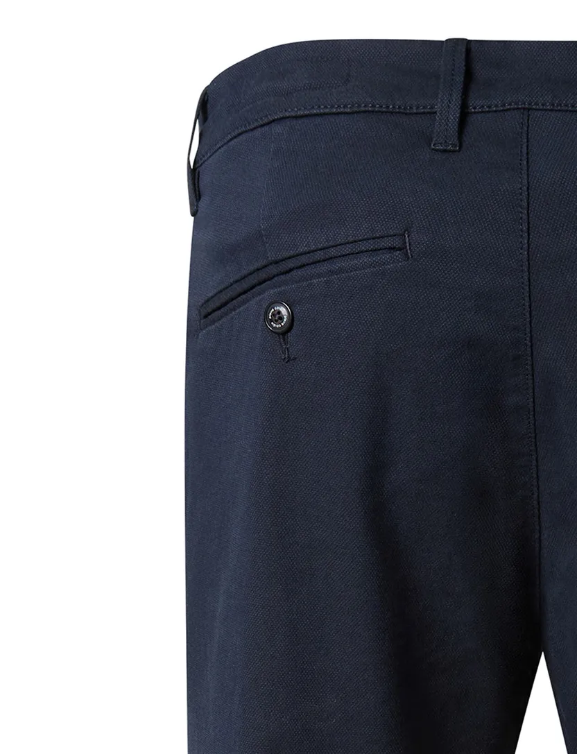 katoenen Pierre Cardin pantalon donkerblauw normale fit