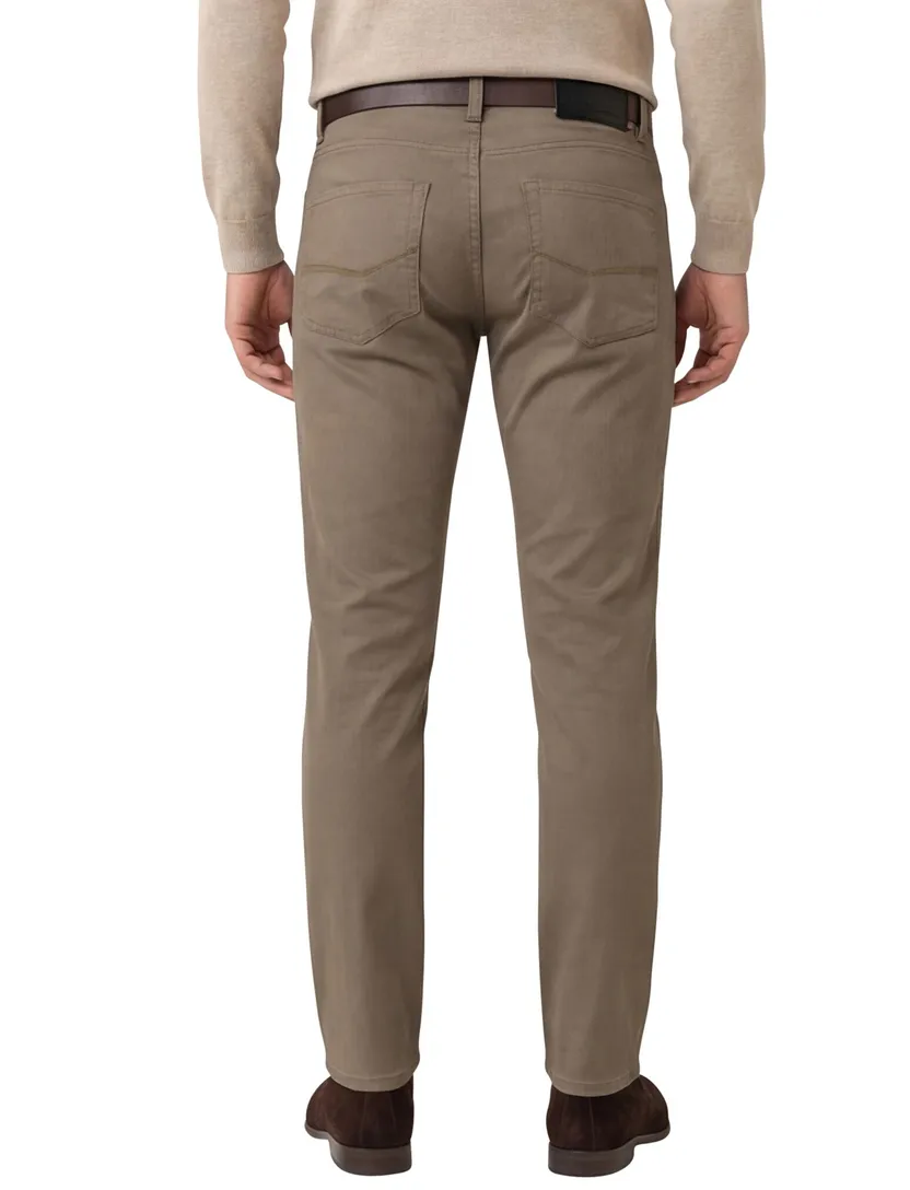 Pierre Cardin Lyon Tapered fit broek bruin