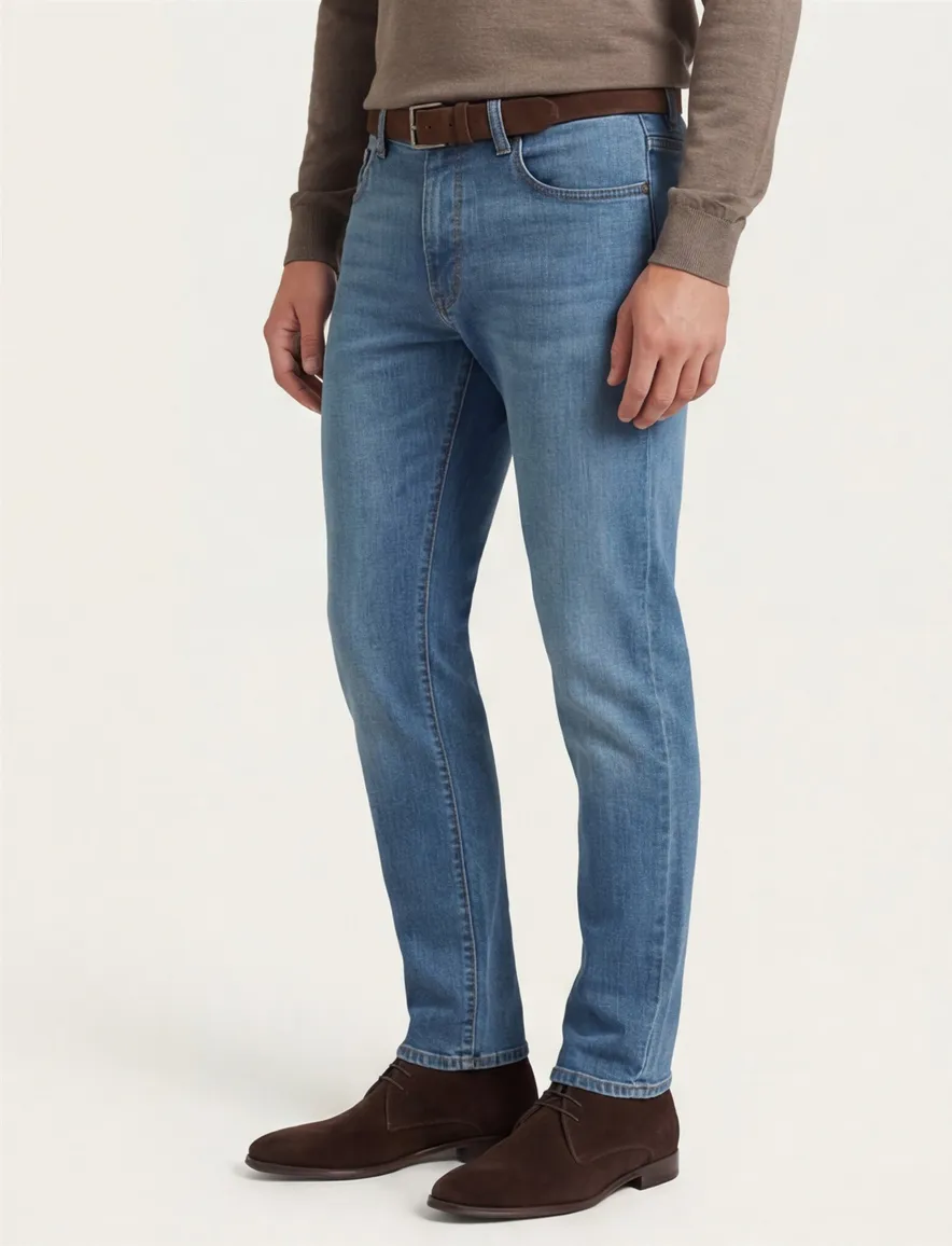 Pierre Cardin pantalon 5-p PC-Laval blauw denim