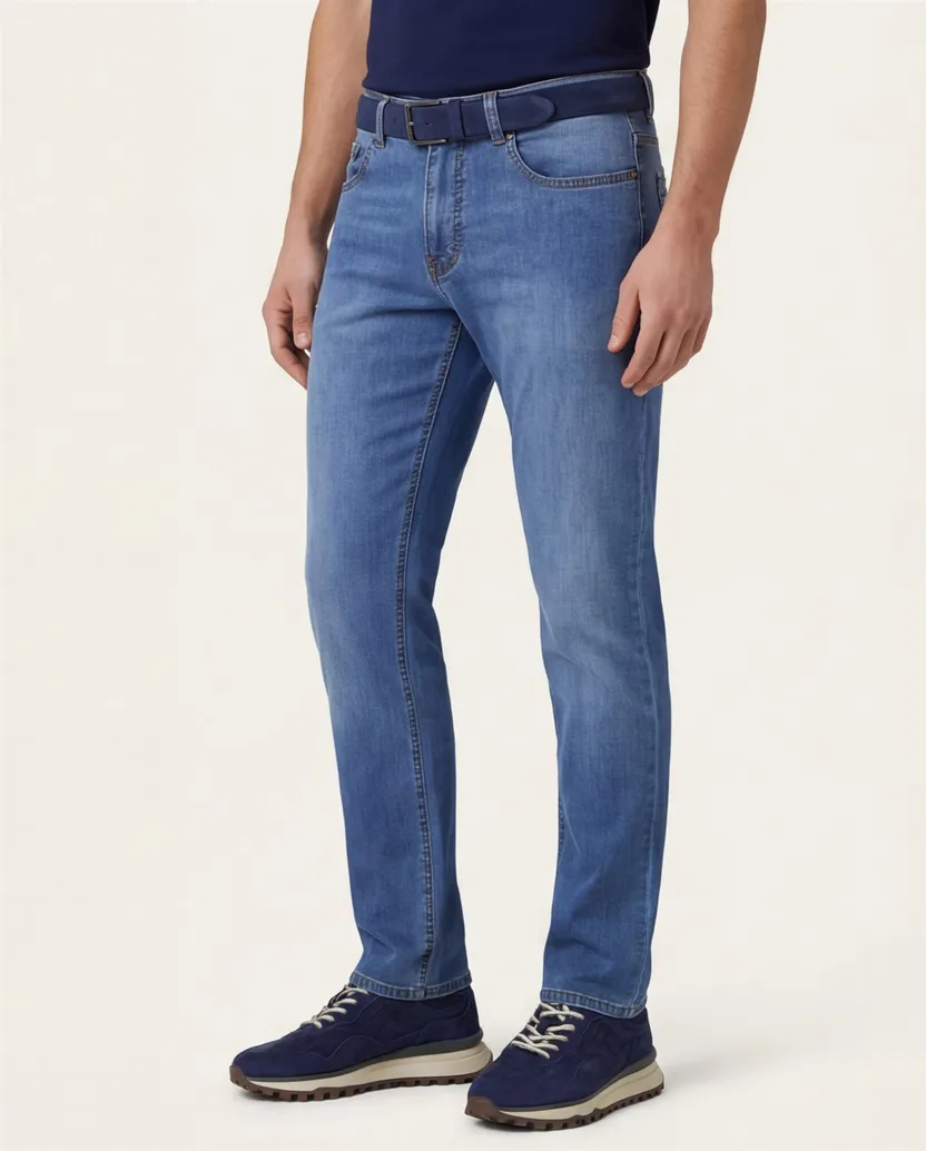 Pierre Cardin 5-p jeans blauw katoen