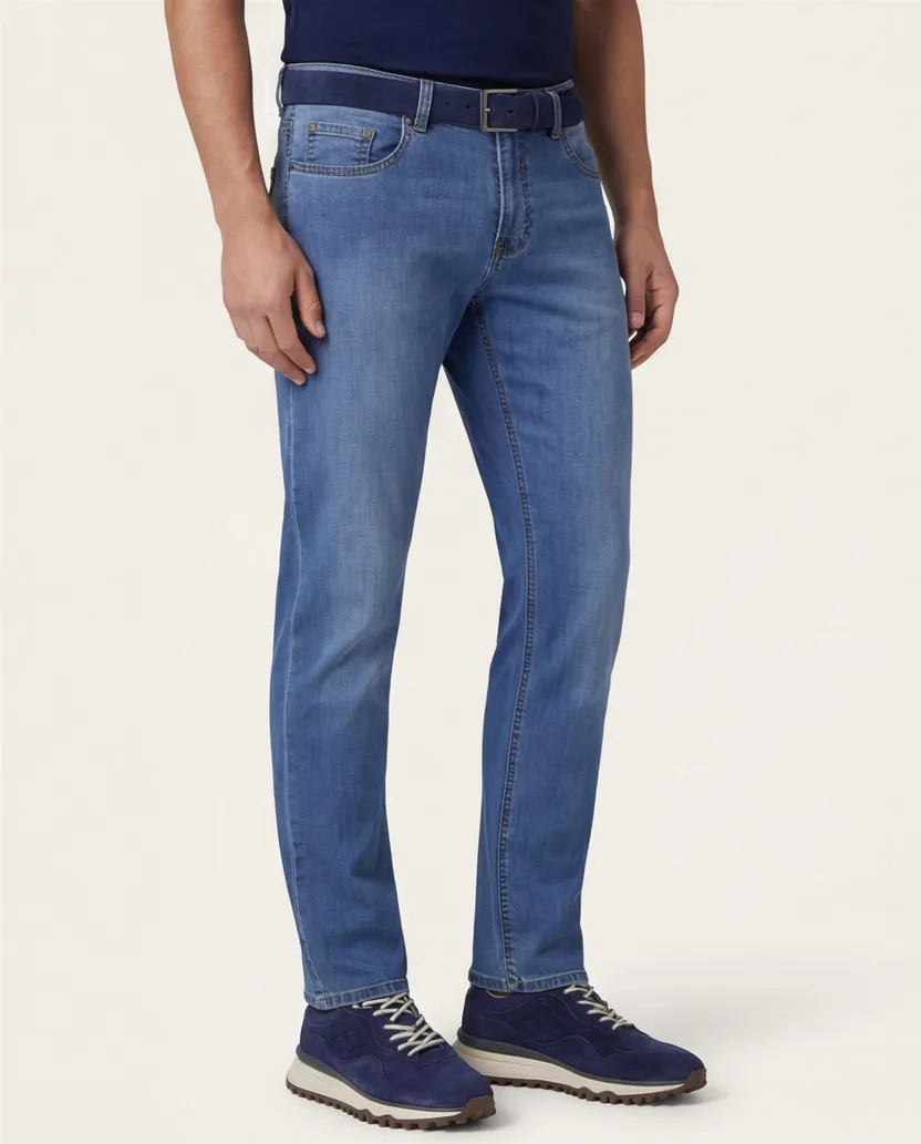Pierre Cardin 5-p jeans blauw katoen