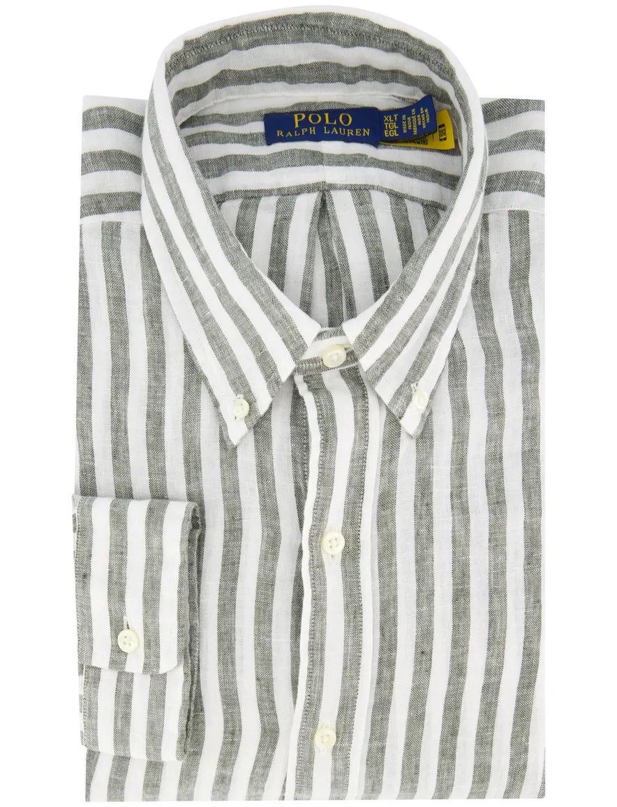 Polo Ralph Lauren overhemd groen wit gestreept