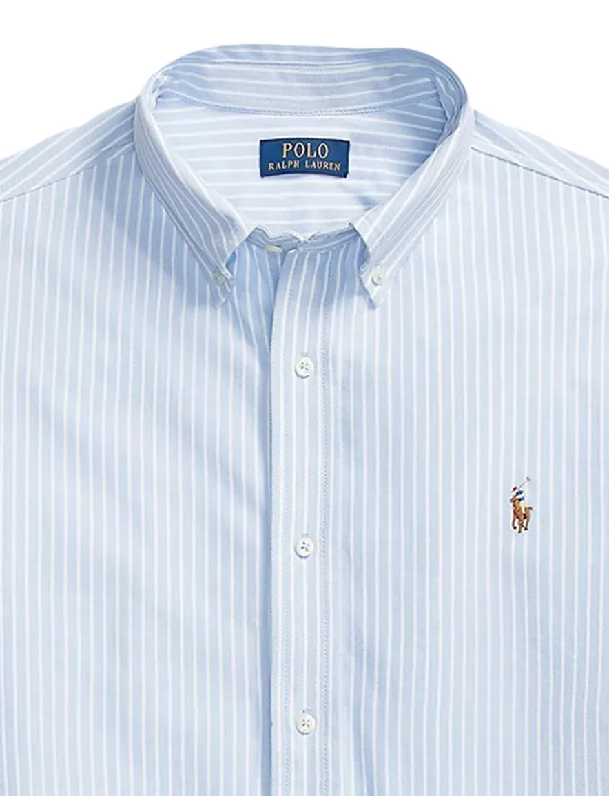 Big & Tall Polo Ralph Lauren overhemd blauw gestreept knitted