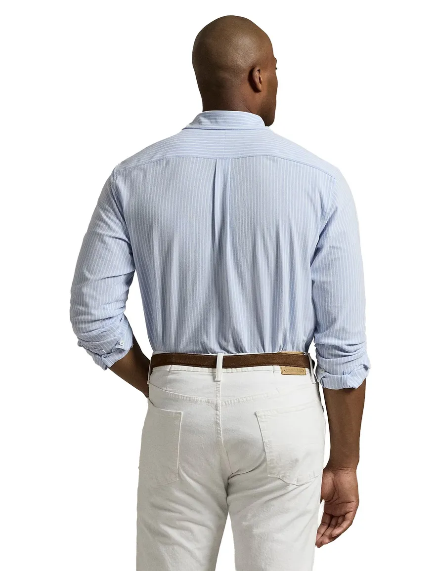 Big & Tall Polo Ralph Lauren overhemd blauw gestreept knitted