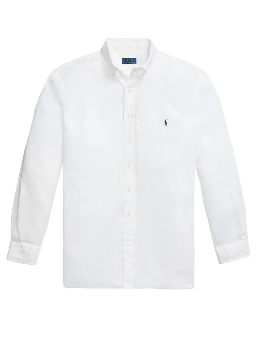 Polo Ralph Lauren Big & Tall overhemd wit linnen