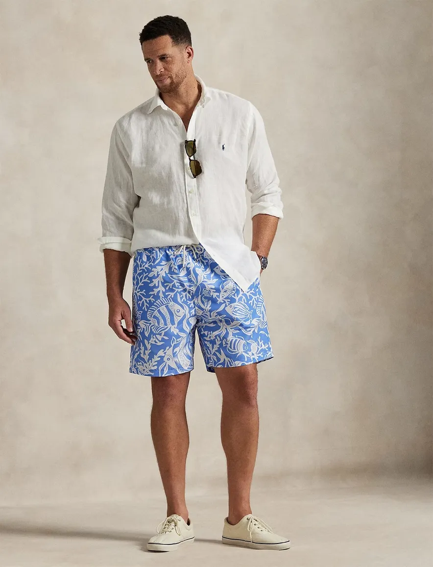 Polo Ralph Lauren Big & Tall overhemd wit linnen