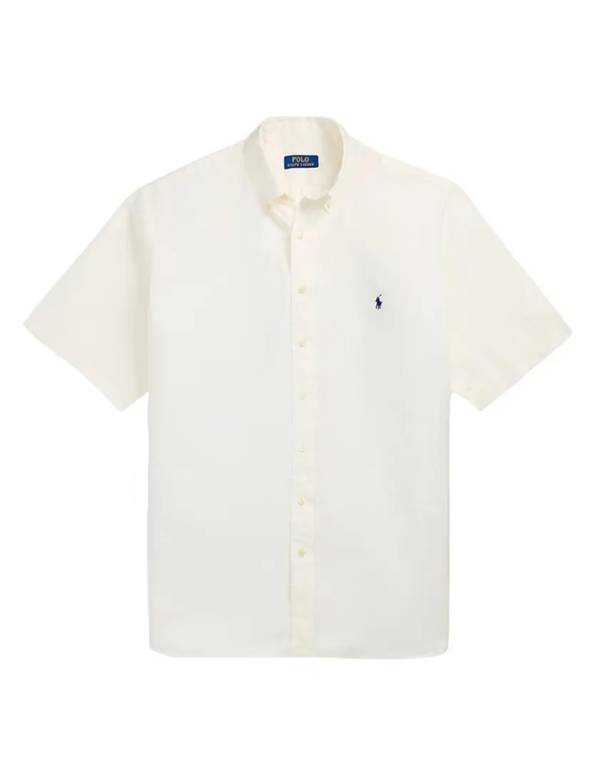 Big & Tall Polo Ralph Lauren overhemd korte mouw linnen