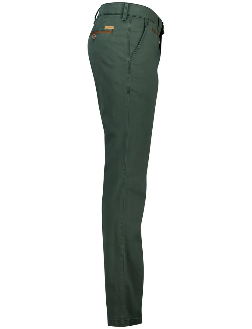 Gardeur Pantalon groen modern fit katoen