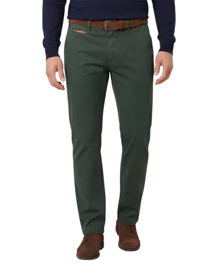 Gardeur Gardeur Pantalon groen modern fit katoen