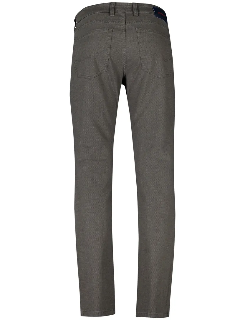 Gardeur Bill 5-pocket pantalon groen gemêleerd katoen modern fit
