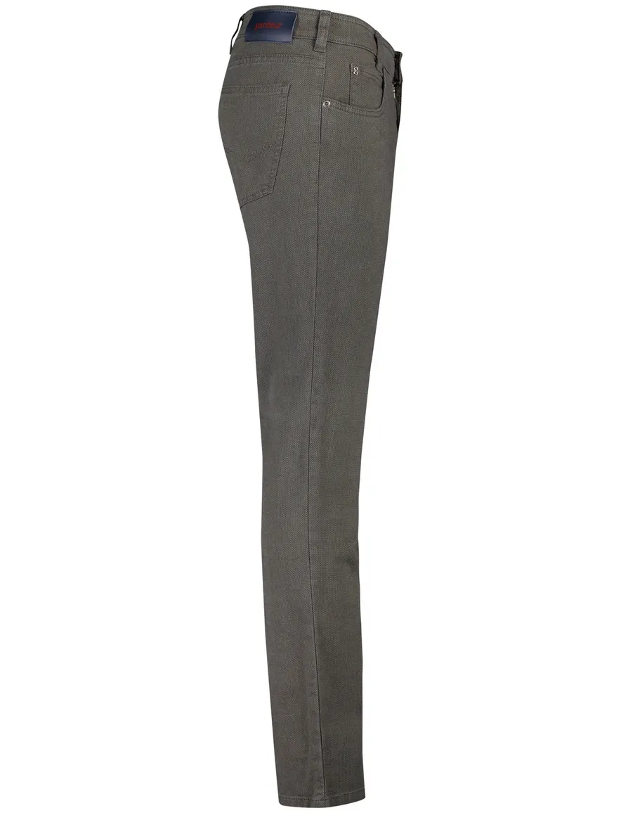 Gardeur Bill 5- pocket pantalon groen gemêleerd katoen