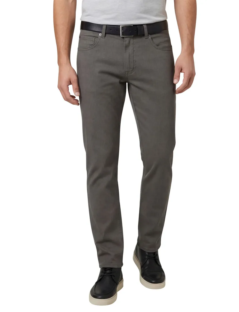 Gardeur Bill 5-pocket pantalon groen gemêleerd katoen modern fit