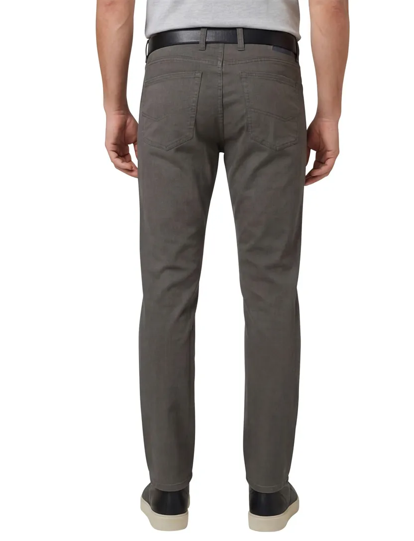 Gardeur Bill 5-pocket pantalon groen gemêleerd katoen modern fit