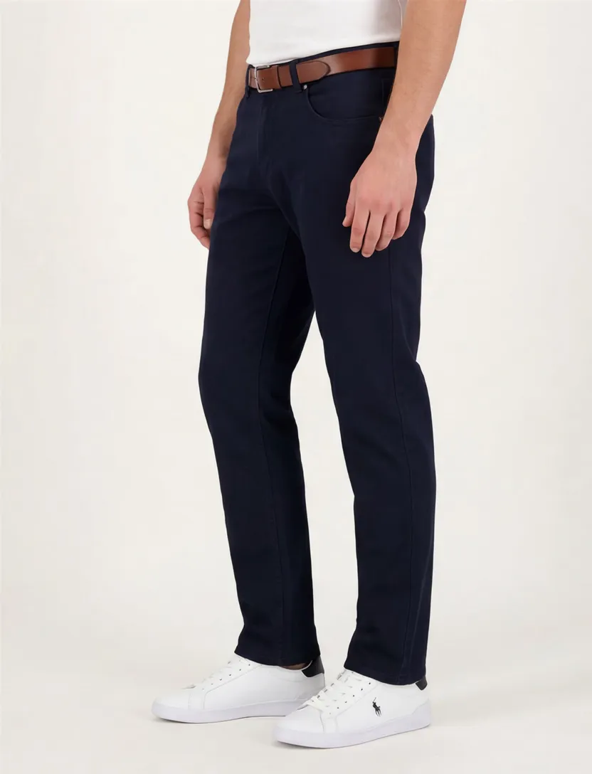 Gardeur Pantalon donkerblauw modern fit effen
