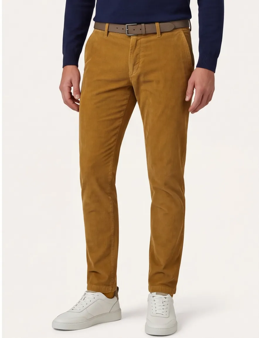 Gardeur Pantalon bruin slim fit corduroy