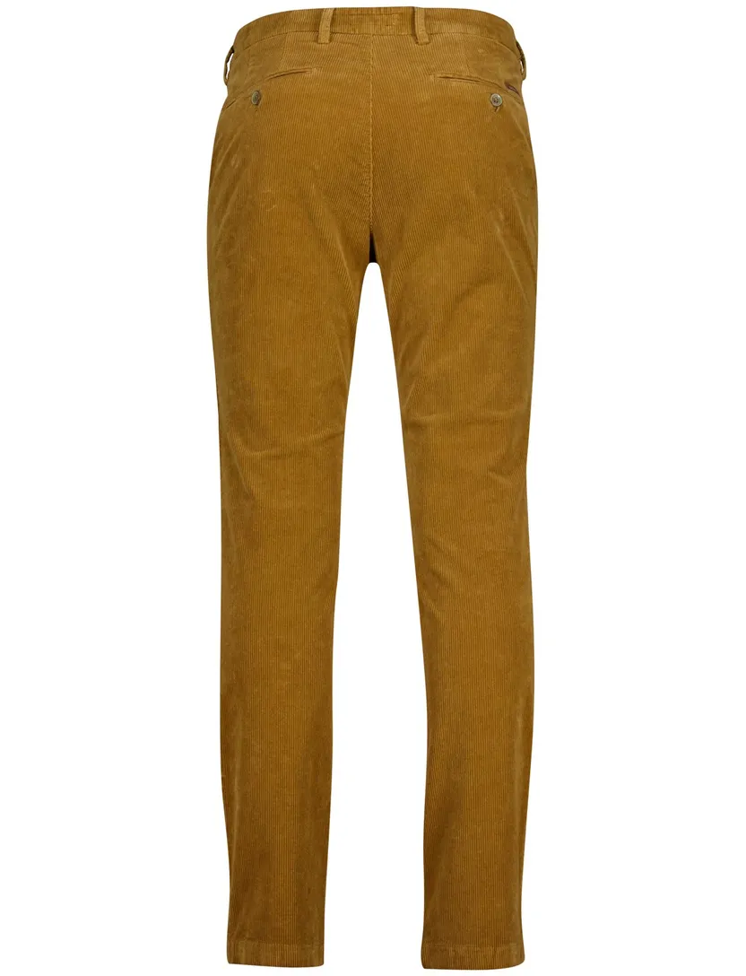Gardeur Pantalon bruin slim fit rib