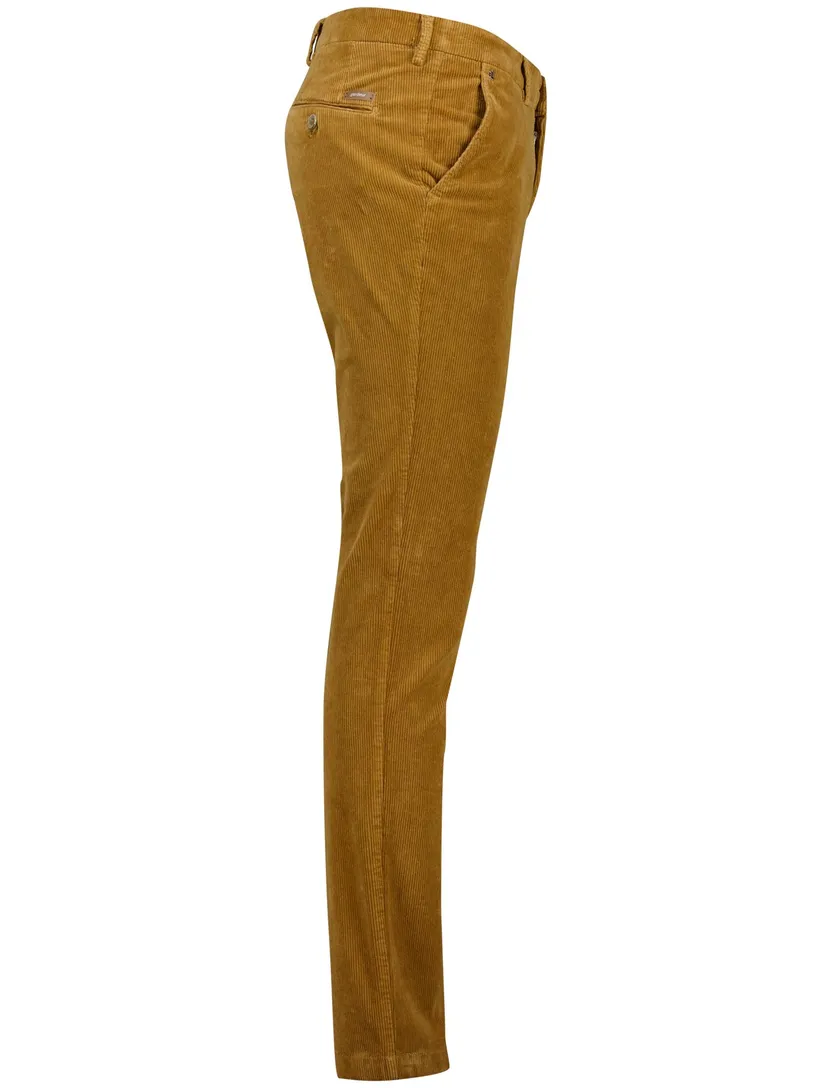 Gardeur Pantalon bruin slim fit rib