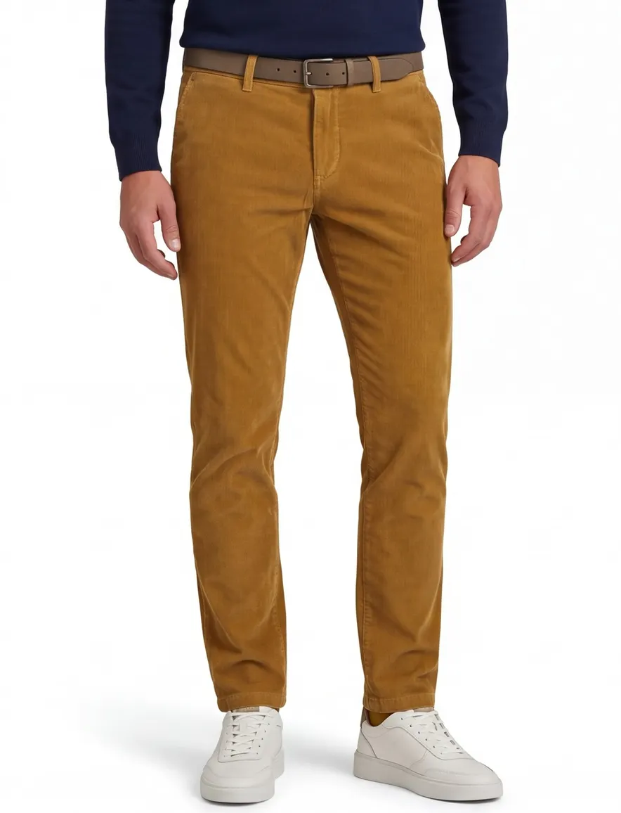 Gardeur Pantalon bruin slim fit corduroy