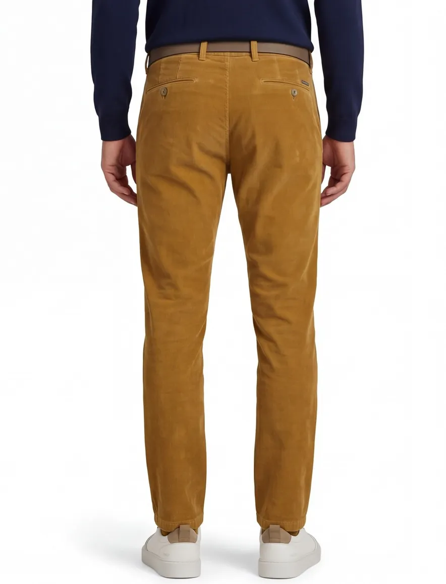 Gardeur Pantalon bruin slim fit corduroy