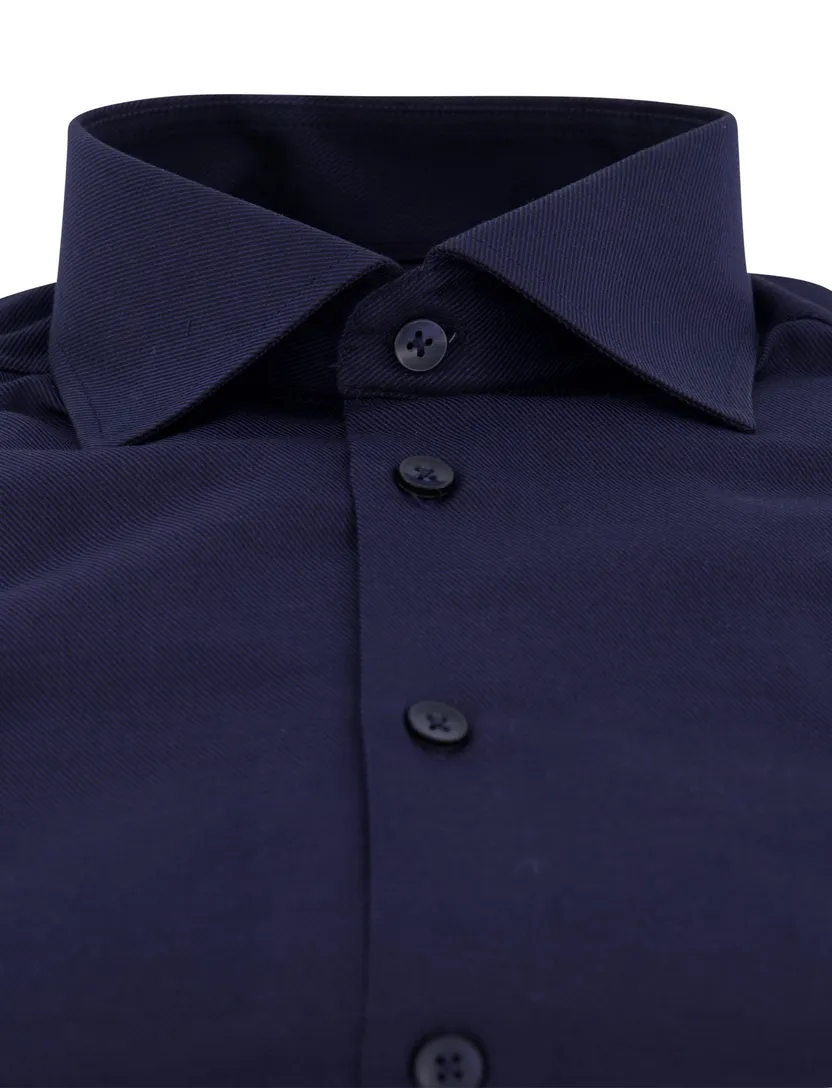 Ledub Green Comfort overhemd donkerblauw lange mouw