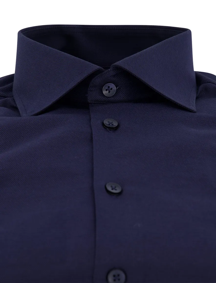 Ledub Green Comfort overhemd donkerblauw Slim Fit