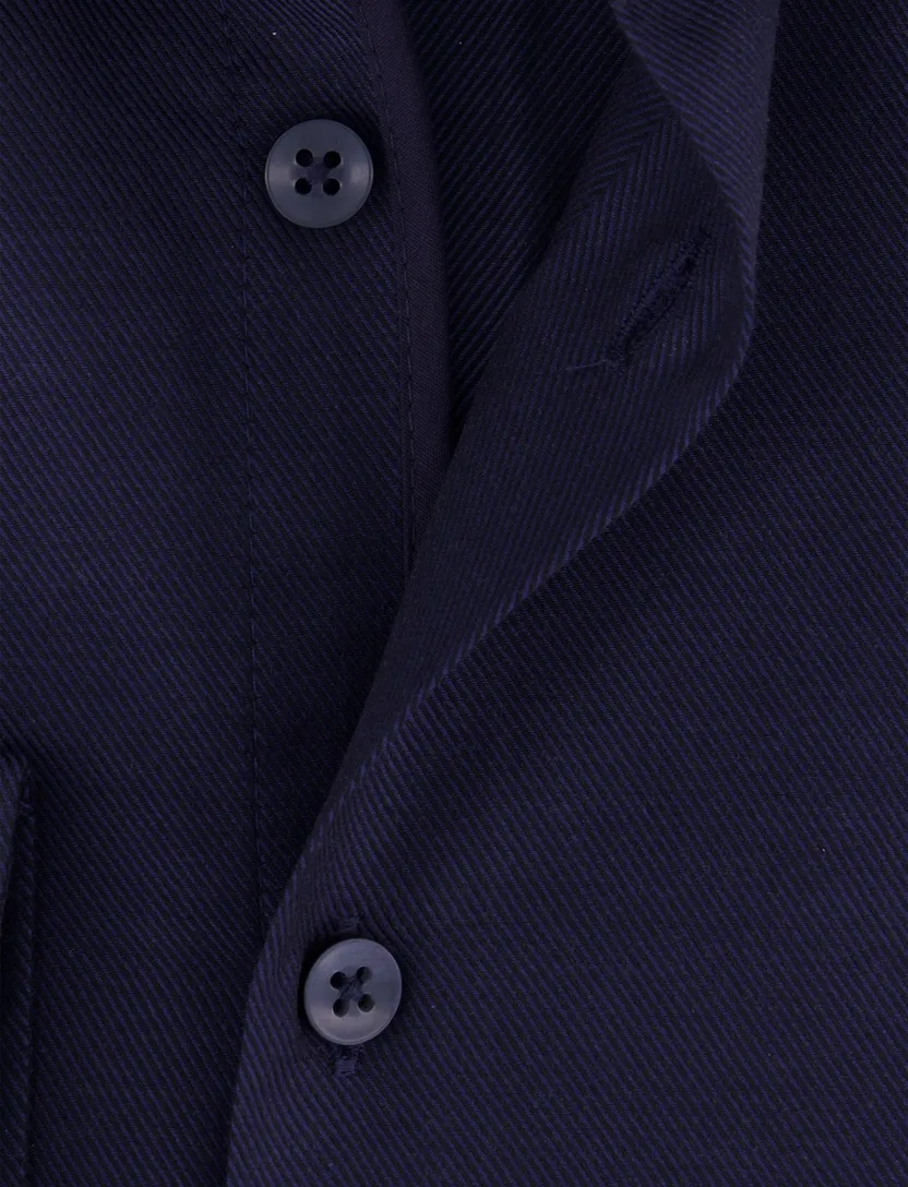Ledub Green Comfort overhemd donkerblauw lange mouw