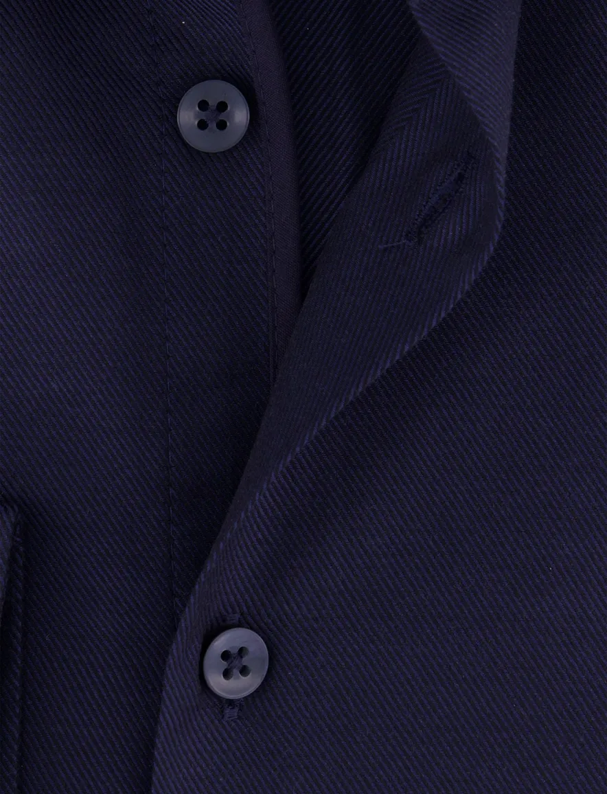 Ledub Green Comfort overhemd donkerblauw Slim Fit
