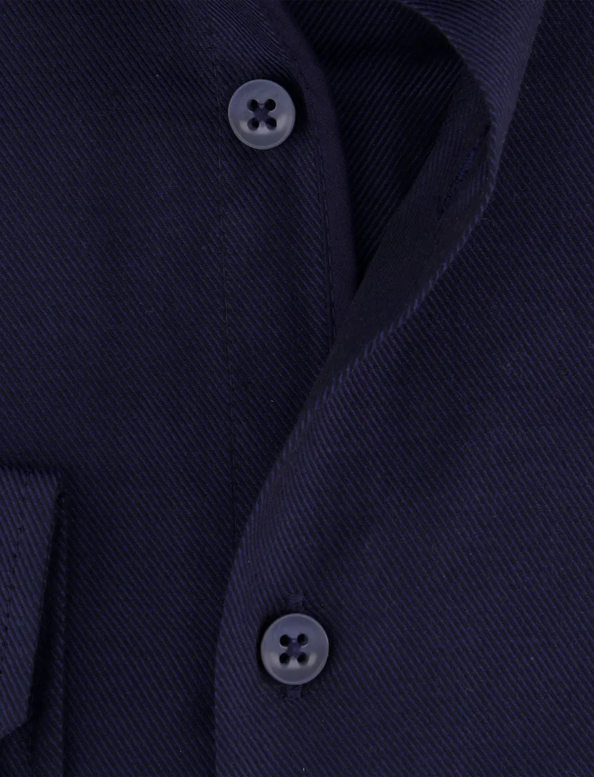 Ledub overhemd modern fit donkerblauw