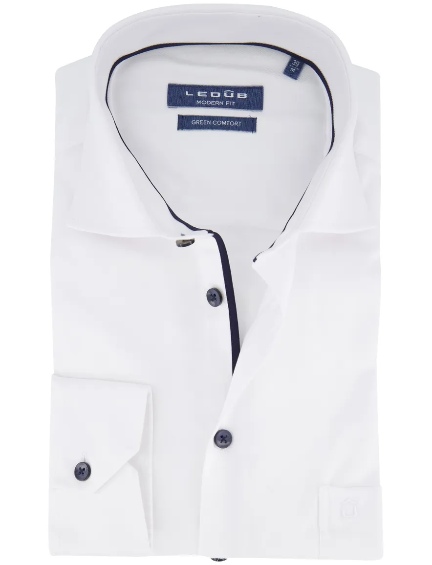 Ledub Shirt dress ml 5 modern fit wit