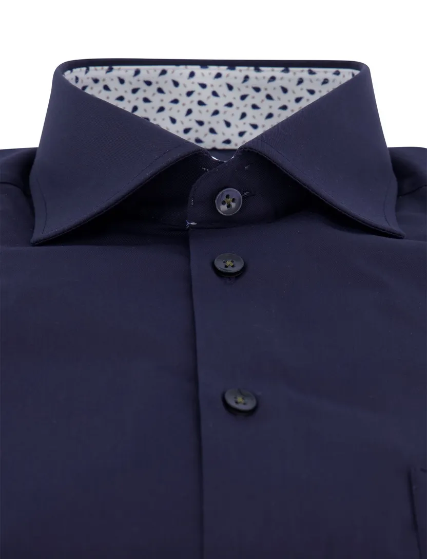 overhemd mouwlengte 7 Ledub Modern Fit New donkerblauw