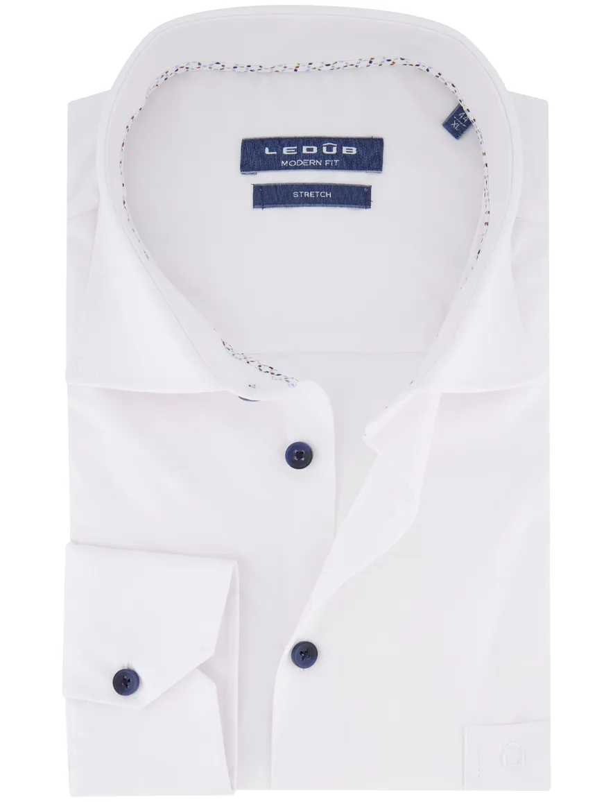 Ledub overhemd modern fit stretch