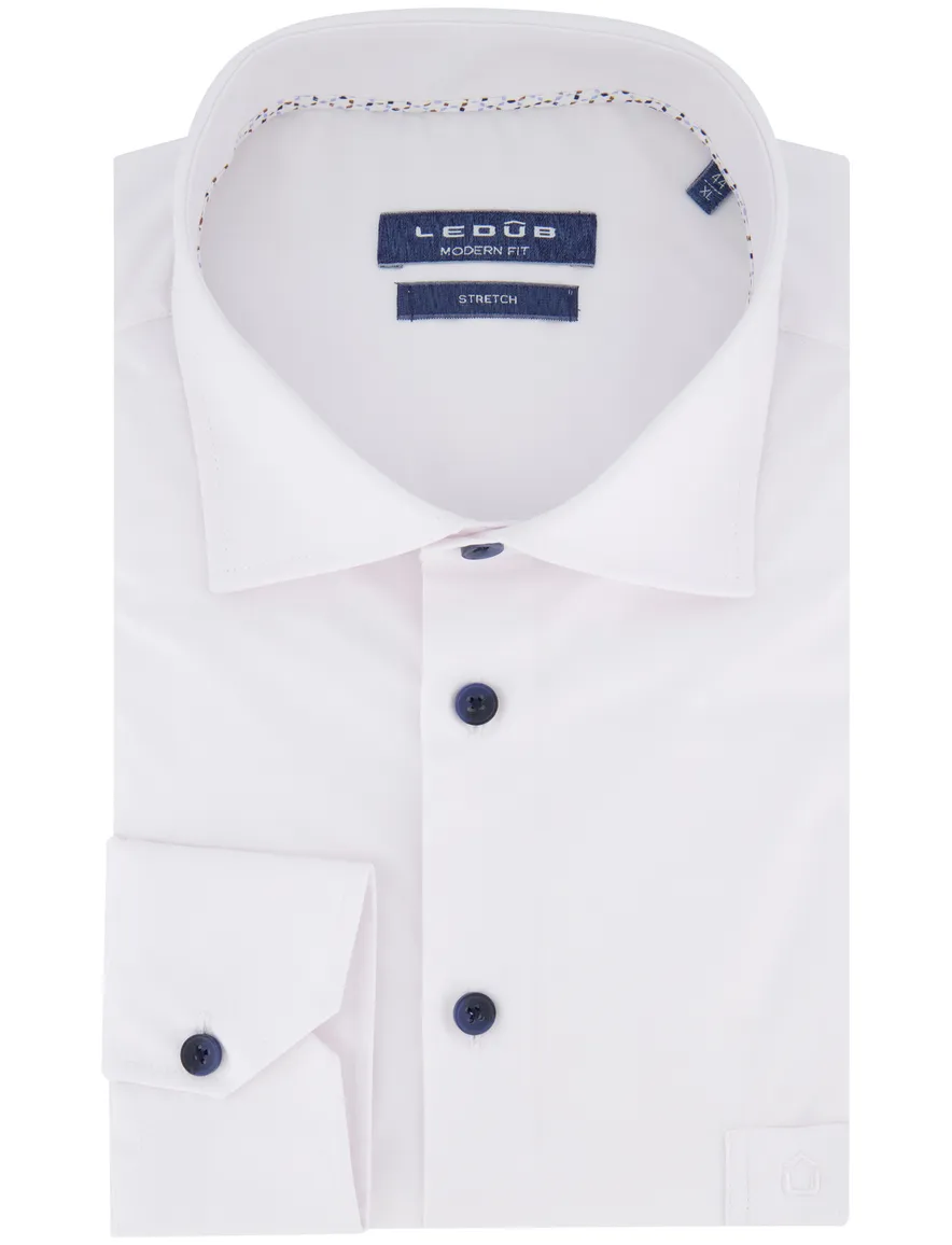 Ledub overhemd modern fit stretch