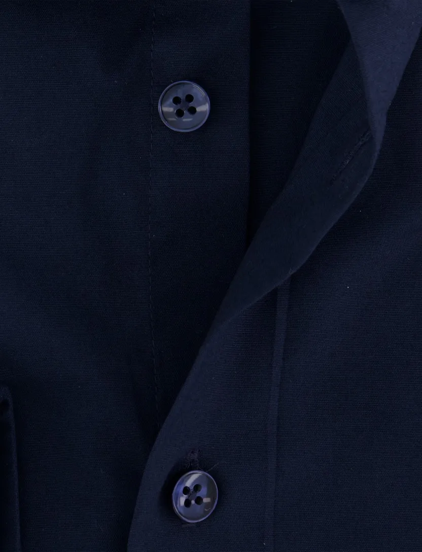 Ledub overhemd Slim fit donkerblauw