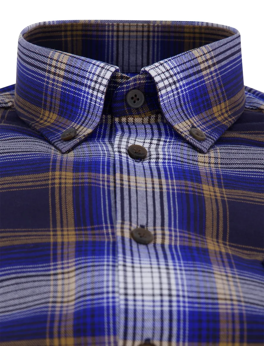 Ledub Shirt dress ml 5 blauw bruin