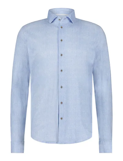 Blue Industry Blue Industry overhemd blauw wave patroon