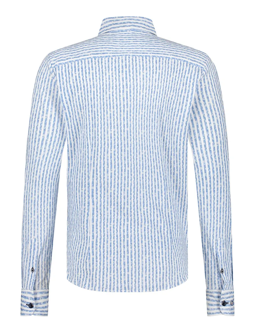 Blue Industry overhemd blauw gestreept