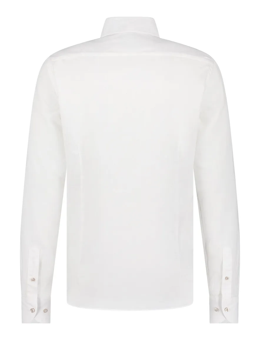 Blue industry casual overhemd wit