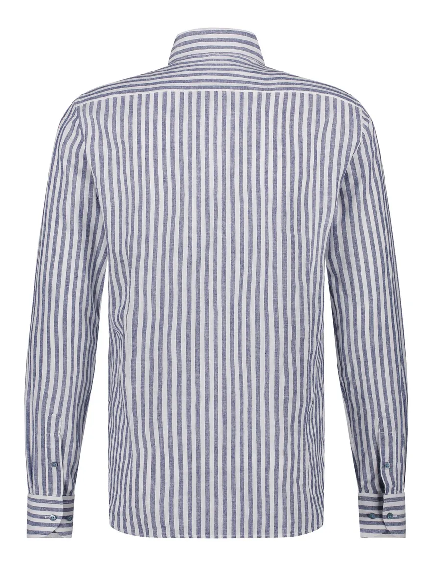 Blue Industry overhemd donkerblauw gestreept