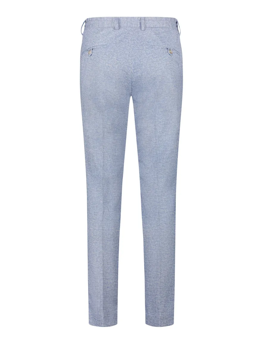 Blue Industry chino blauw geprint