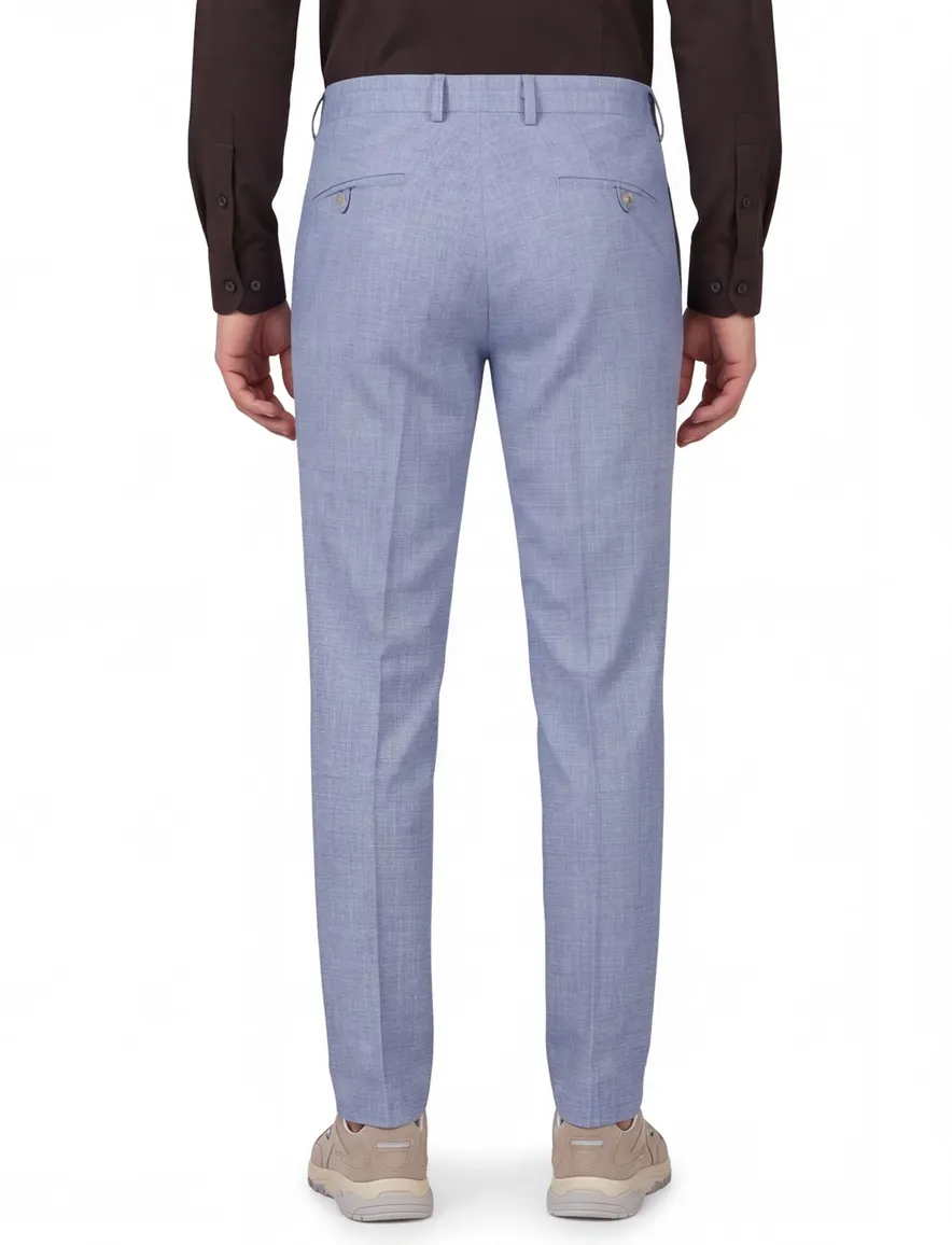 Blue Industry chino blauw geprint veterband