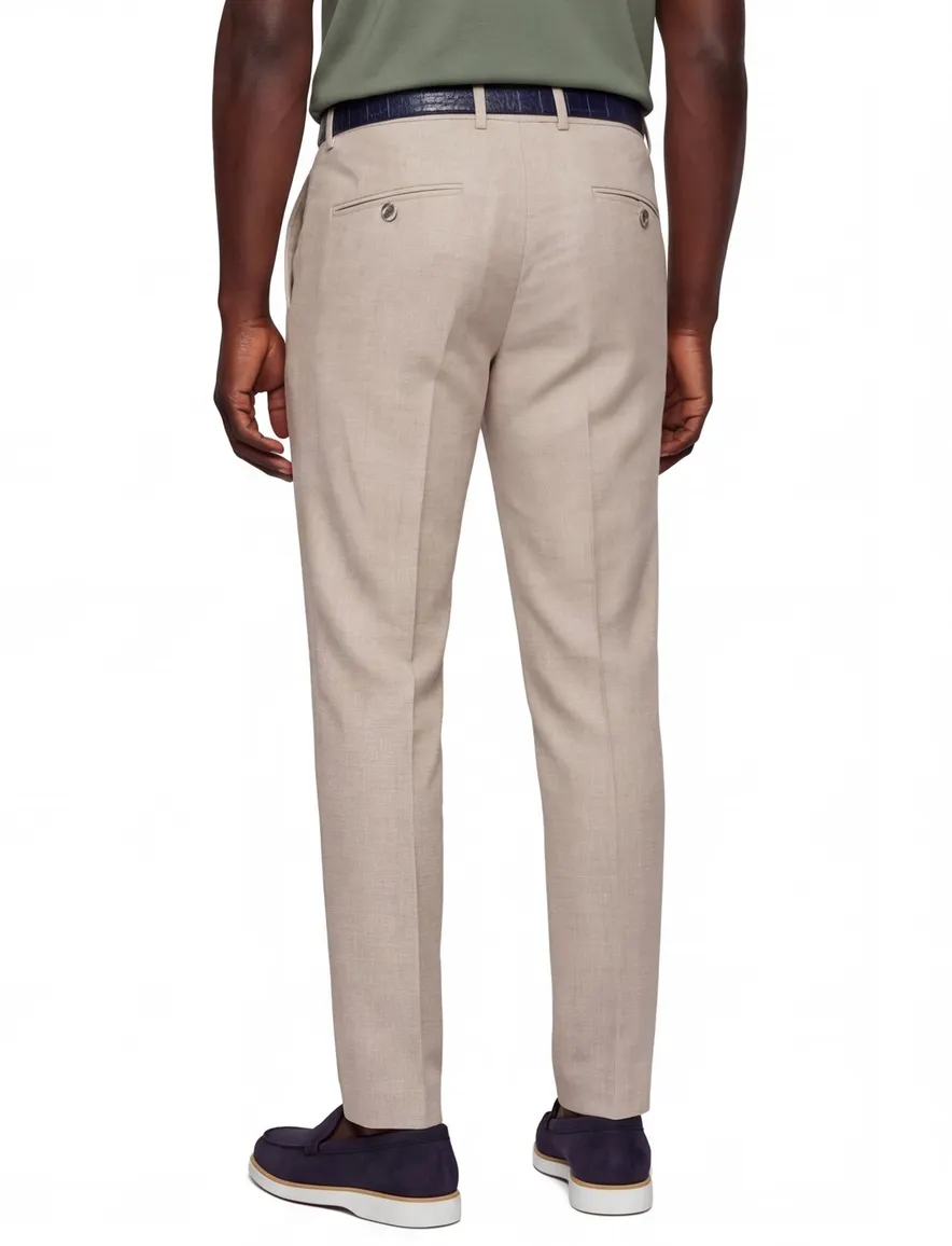 Blue Industry chino beige geprint veterband