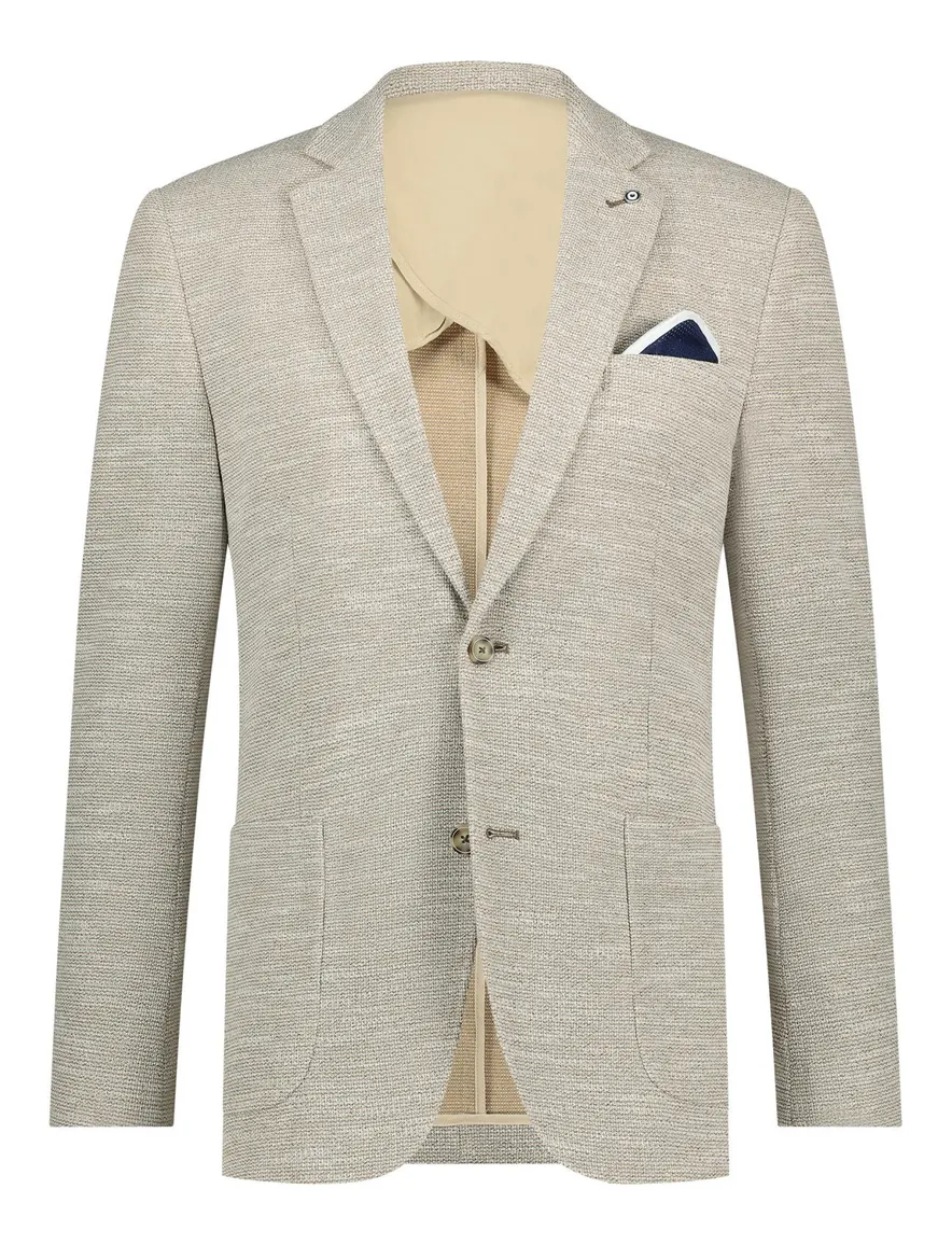 Blue Industry colbert beige gemêleerd