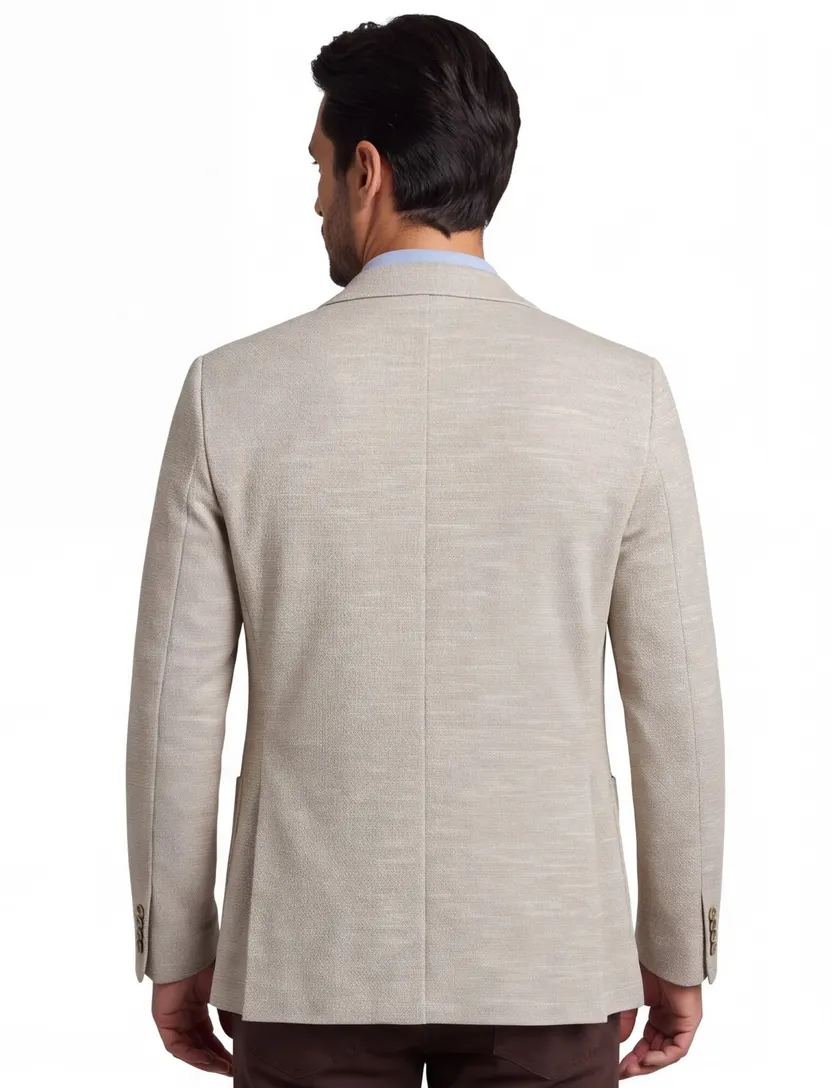 Blue Industry colbert beige gemêleerd