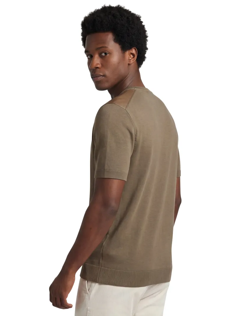 Blue Industry T-shirt bruin met boord