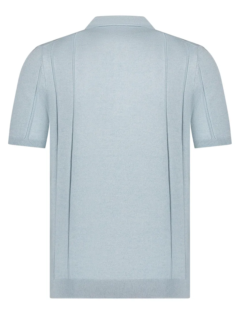 Blue Industry polo lichtblauw met boord